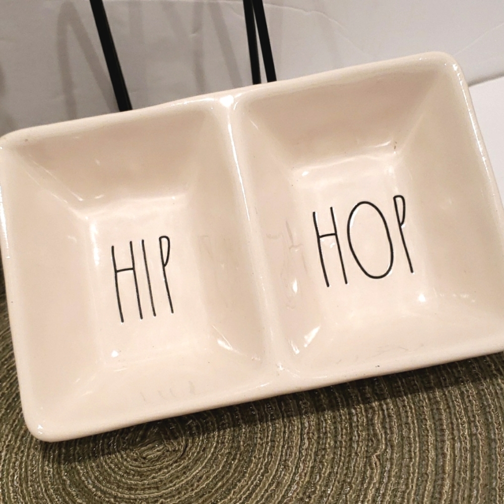 RAE DUNN Hip Hop Divided Easter Tray Dish